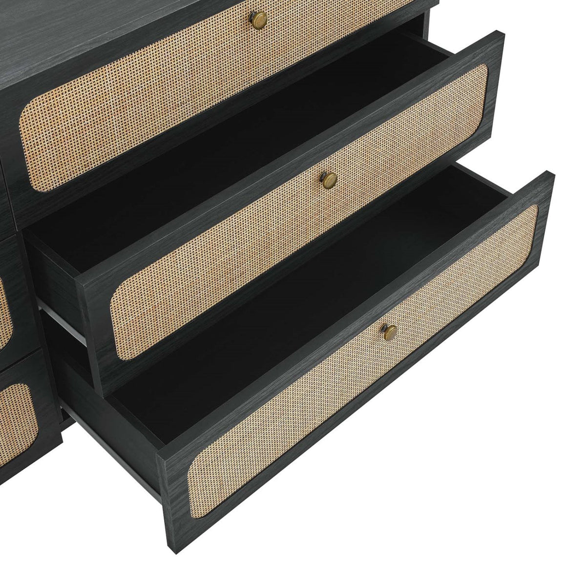 Black Wood Dresser Drawer Chest V508