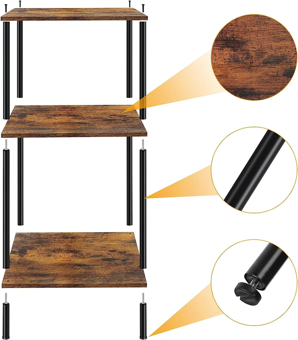 Brown 3-Tier End Table X694