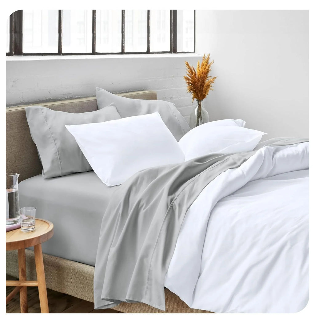 Full XL 4 Piece Microfiber Sheet Set, French Grey A8244