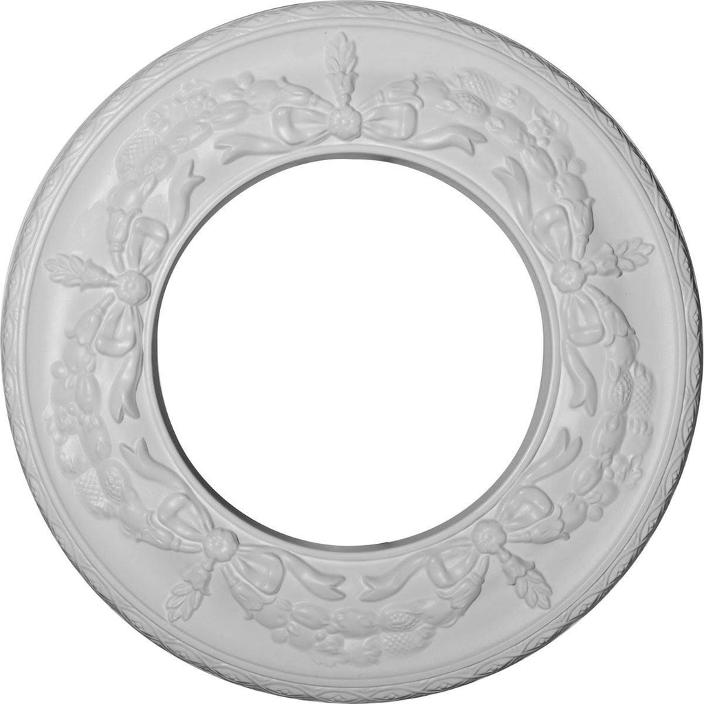 13 1/4 inchod x 7 1/8 inchid x 7/8 inchp Salem Ceiling Medallion T32163