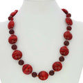 Ruby Red Murano Glass Necklace I889