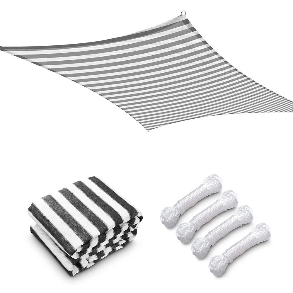 Gray White Rectangle Sun Shade Canopy 20ftx23ft O780766
