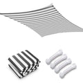 Gray White Rectangle Sun Shade Canopy 20ftx23ft O780766