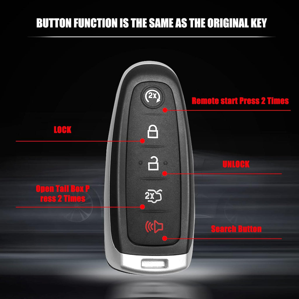 Keyless Entry Remote Car Key Fits for Ford Edge Explorer Flex Taurus Focus Lincoln MKT MKX MKS Navigator O62784