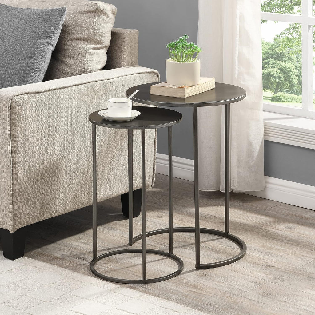 Silver Nesting Coffee Table 2-Piece Set B919265