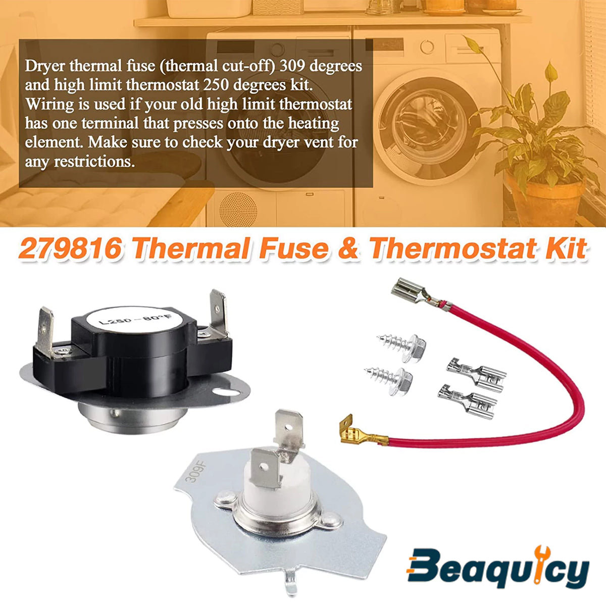 Dryer Heating Element with Thermal Fuse Kit P244183