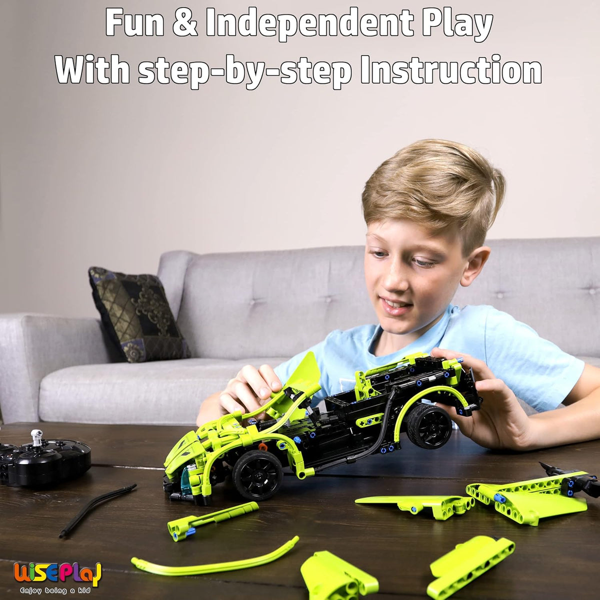 Build Your Own RC Car Kit, 453pc Stem Building Sets A2575