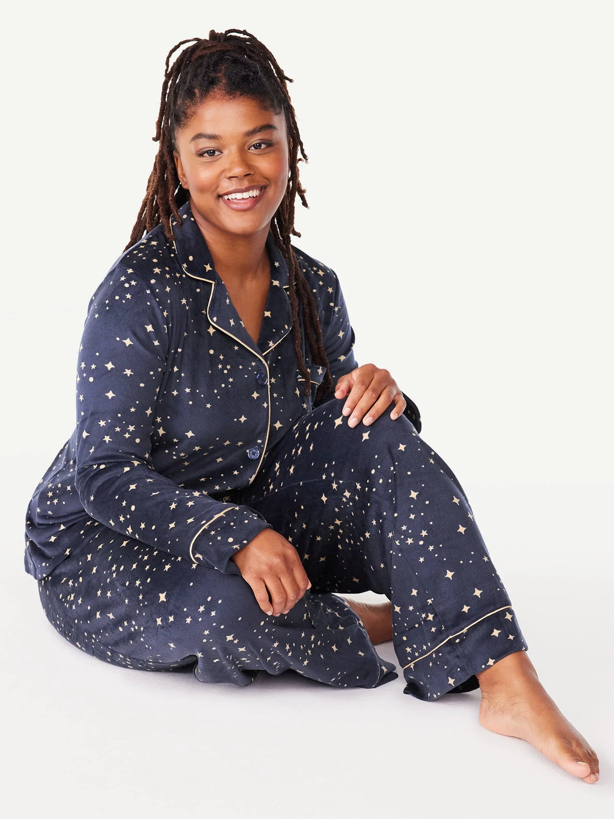 Women's 2-Piece Velour Pajama Set V612973