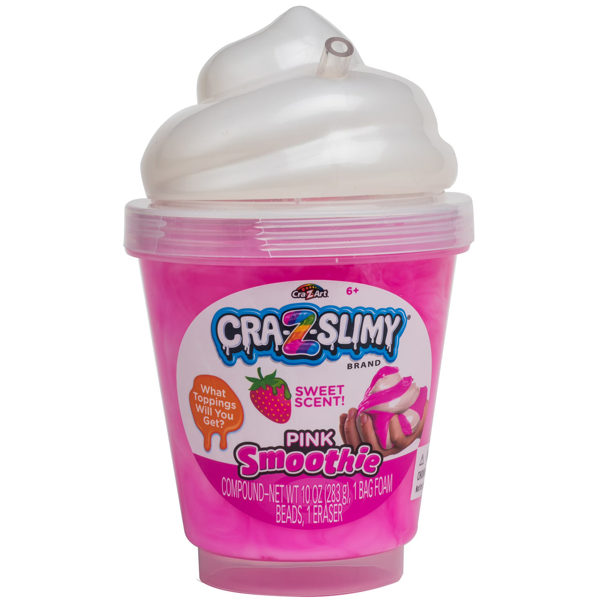 Strawberry Pink Smoothie Swirl Slime Jar C69225