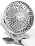 6 inch Rechargeable Clip on Fan, 5000mah Battery Desk Fan, 360° Rotation, 3 Speeds, Black N88846