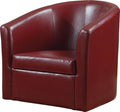 Red Leatherette Accent Chair P922729