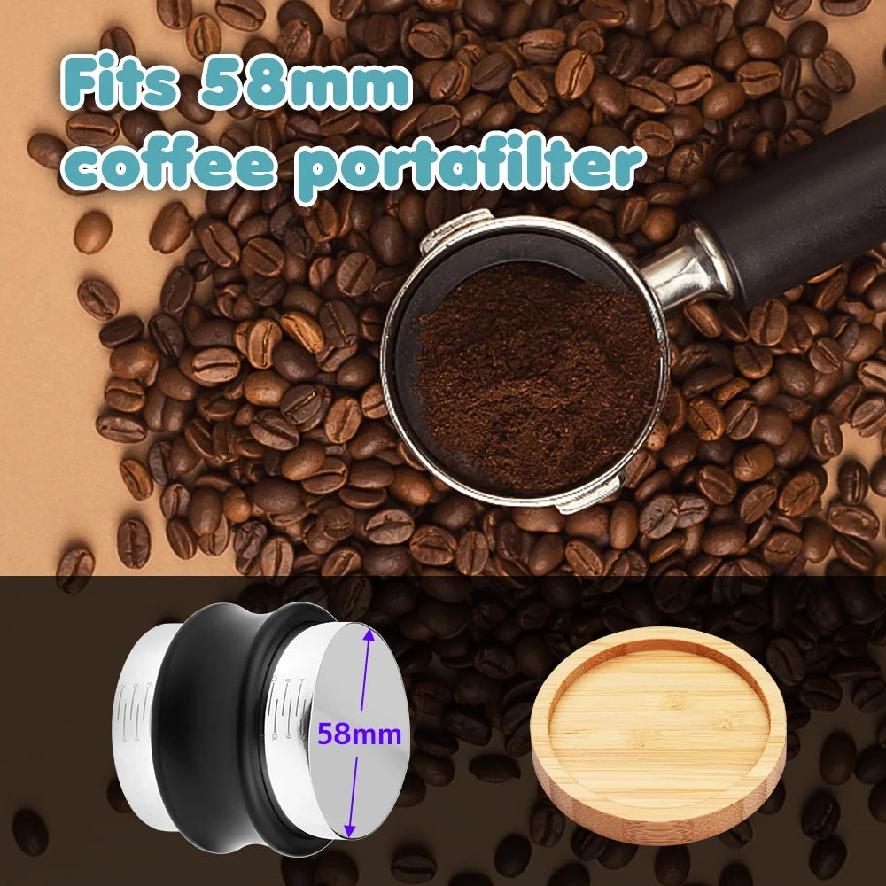 Dual Head Stainless Steel Coffee Distributor and Tamper R73773