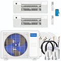 21,000 BTU 2 Zone Ceiling Cassette Ductless Air Conditioner and Heat Pump R2719