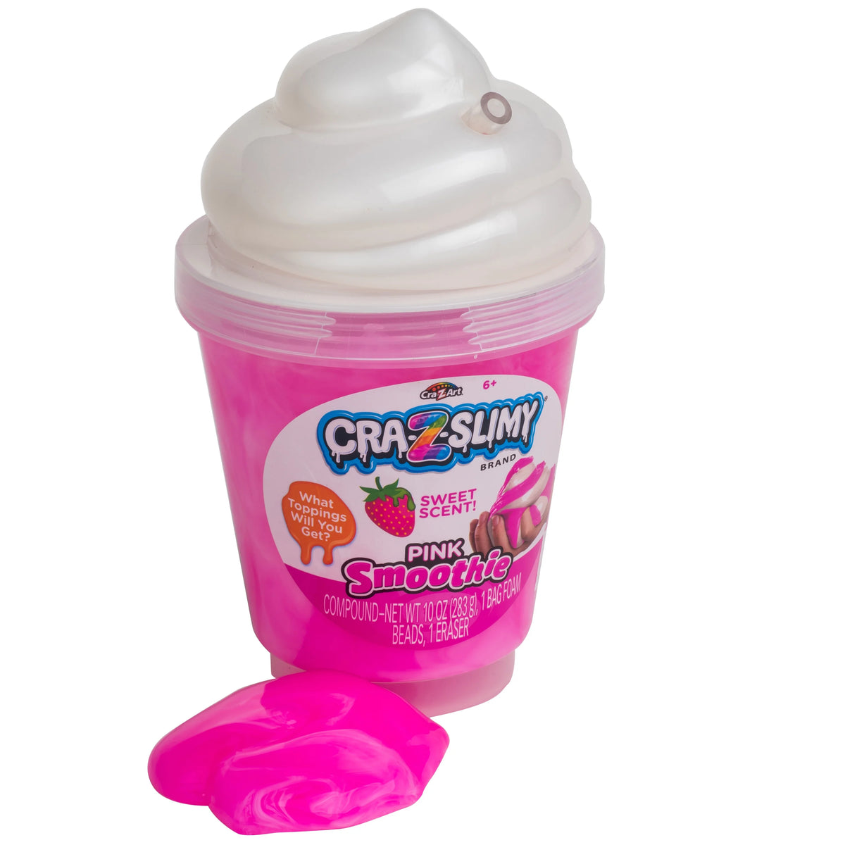 Strawberry Pink Smoothie Swirl Slime Jar C69225