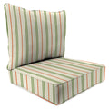 Grey Stripe Rectangular Outdoor Deep Seating Chair Seat and Back Cushion U69458