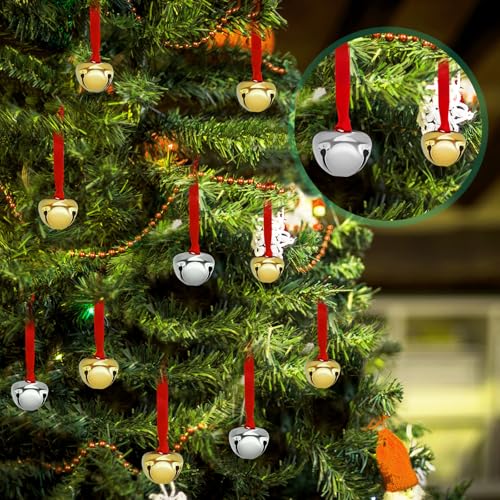 300 Pieces Christmas Bell Ornaments 1.5'' Silver V804747