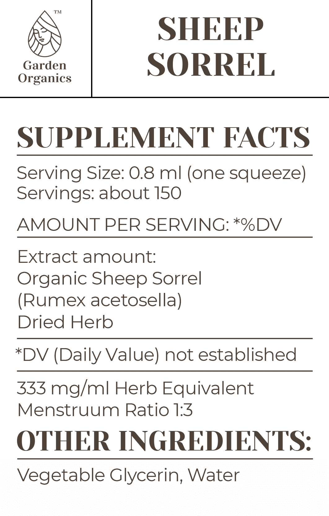 Organic Sheep Sorrel Alcohol-Free Extract 4 fl oz G62028