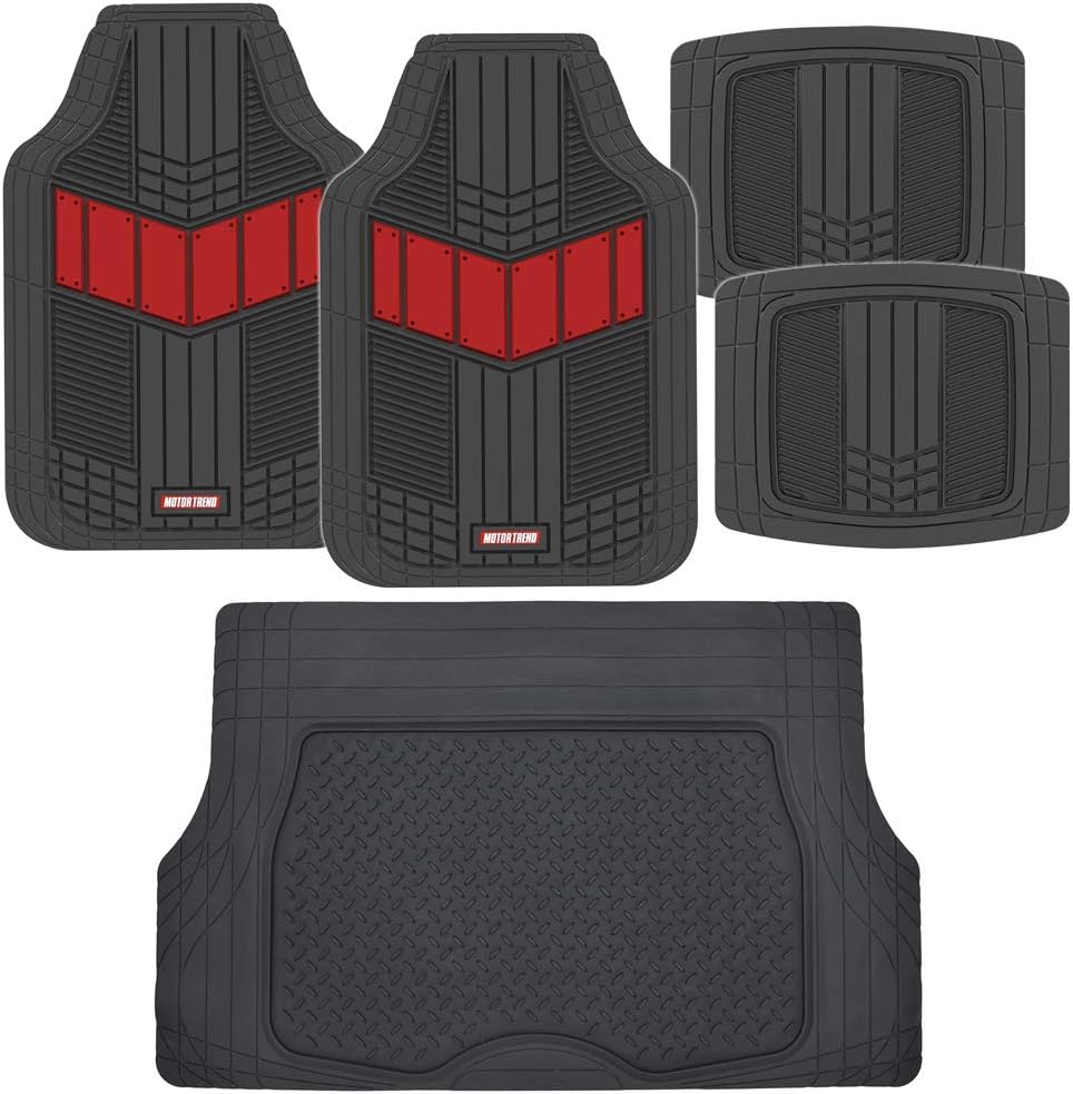 Blue Heavy Duty Rubber Auto Floor Mats with Cargo Trunk Liner A634