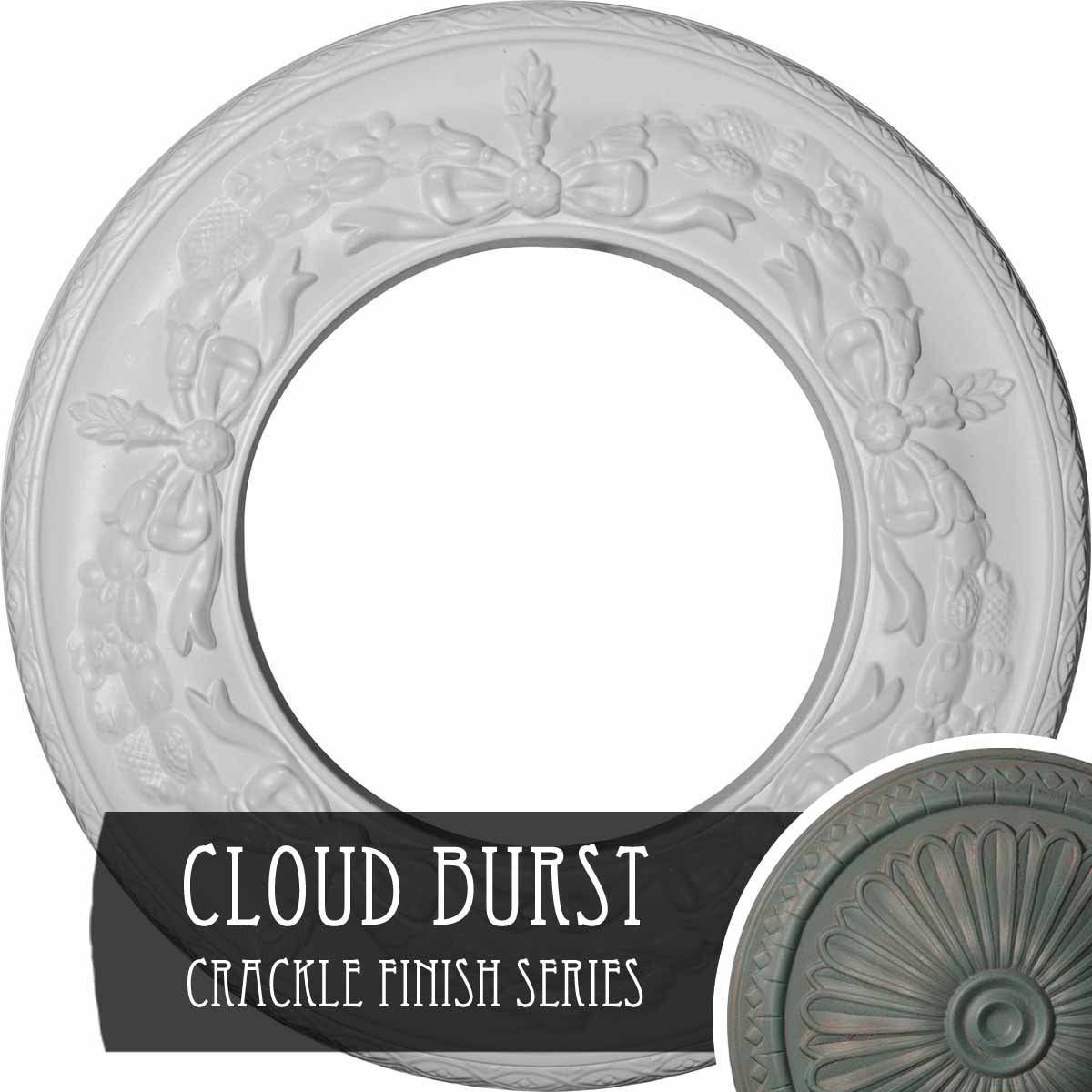 13 1/4 inchod x 7 1/8 inchid x 7/8 inchp Salem Ceiling Medallion T32163