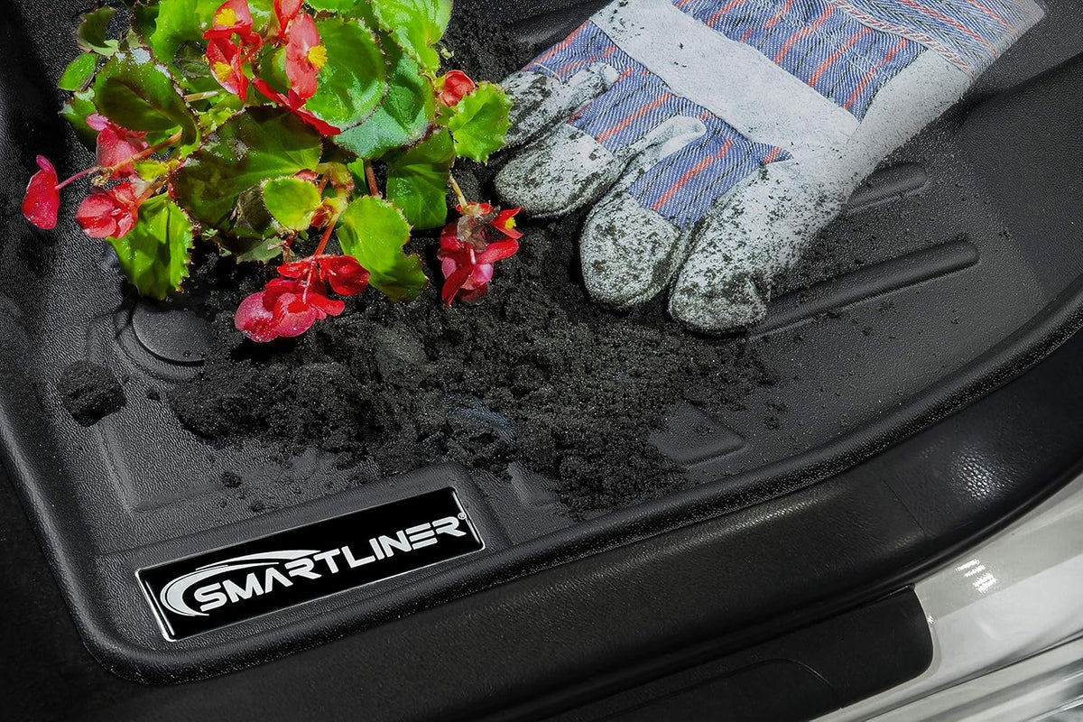 2 Row Black Floor Mats Set E321