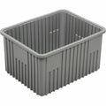 Plastic Dividable Grid Container, Gray, Lot of 3 X51399