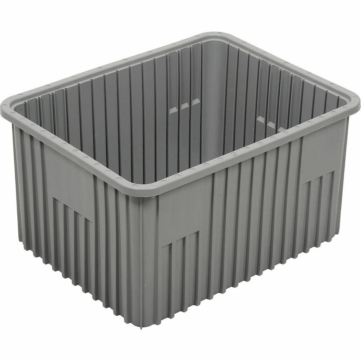 Plastic Dividable Grid Container, Gray, Lot of 3 X51399