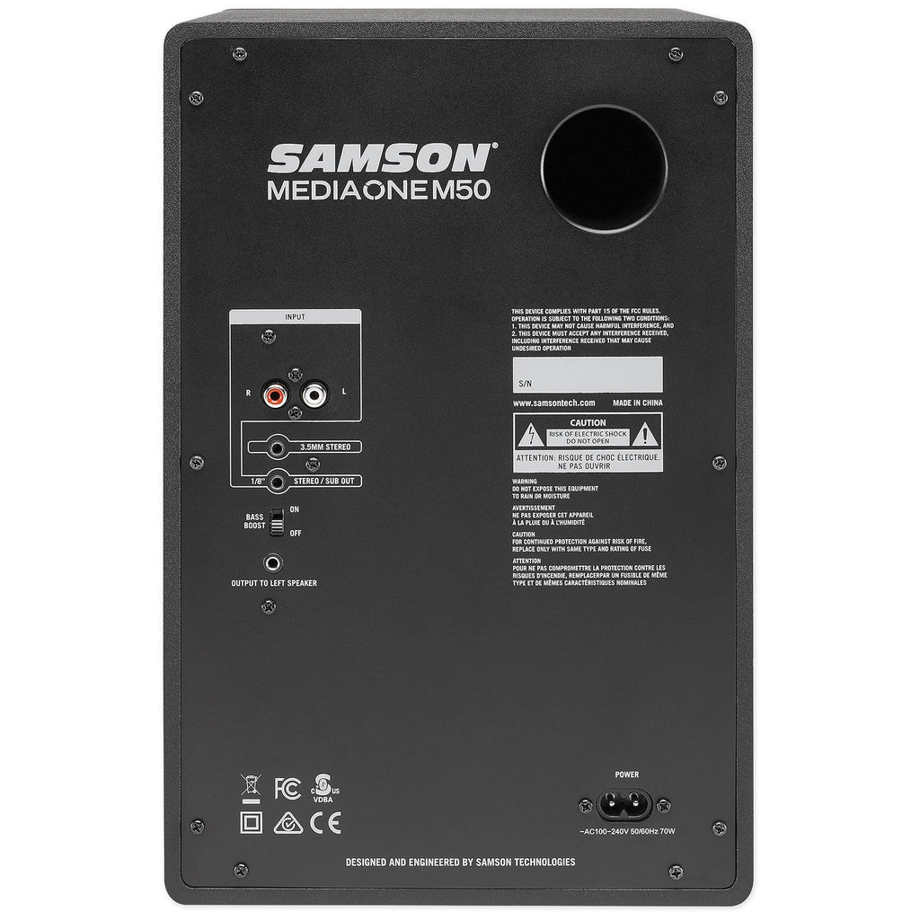 Pair Samson M50 5x22 Computer Speakers Monitors H93372