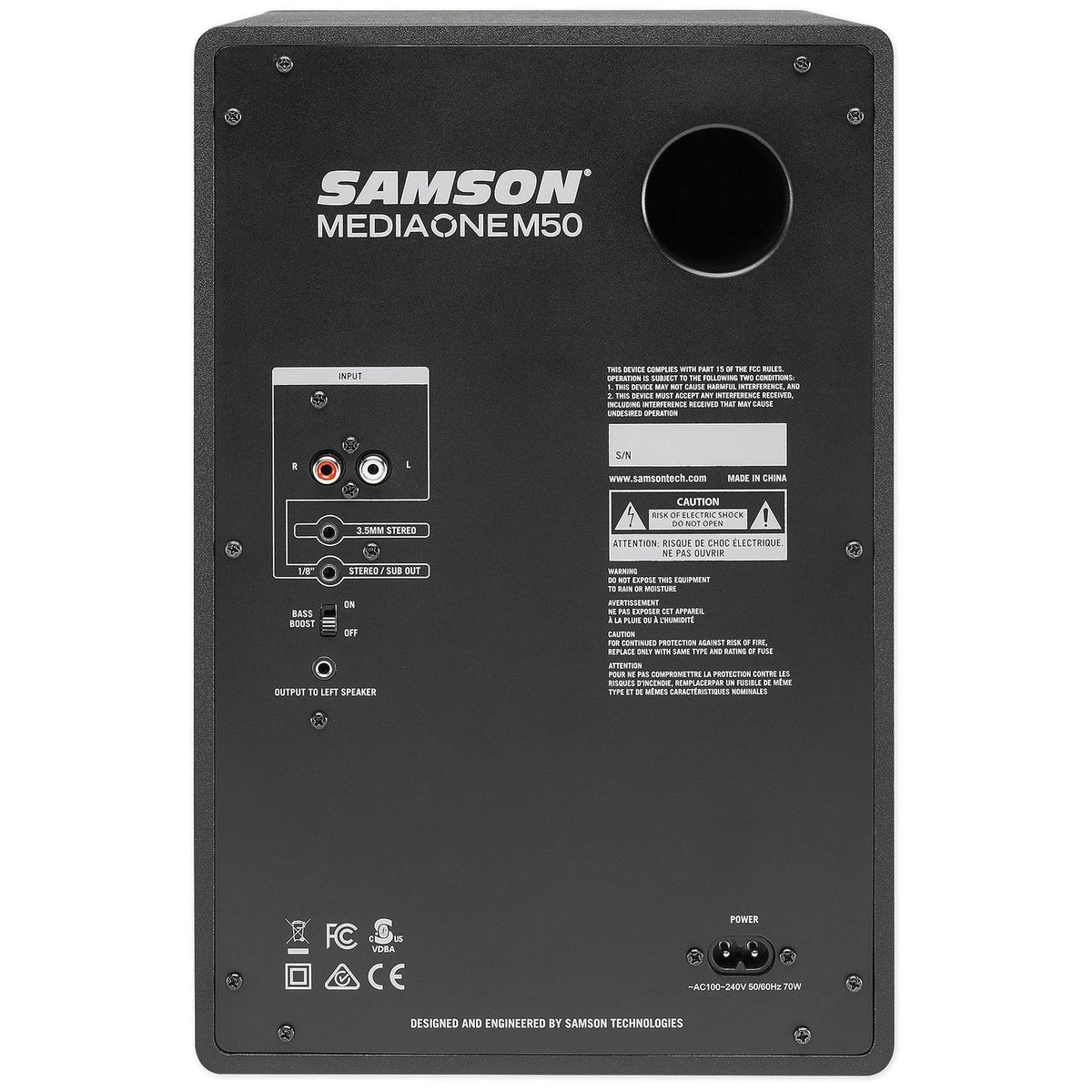 Pair Samson M50 5x22 Computer Speakers Monitors H93372