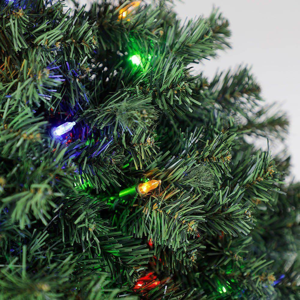 60 Inch Clear & Color Changing LED Lit Christmas Wreath V576