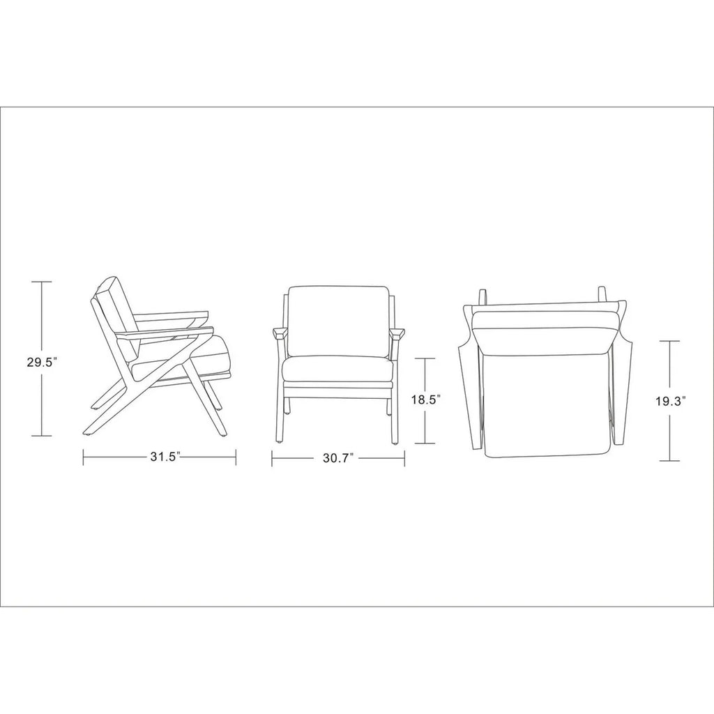 Cream and Amber Twill Weave Accent Chair P226