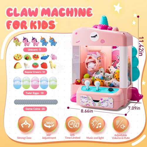 Claw Machine with Lights & Music, Includes 45 Toys E161