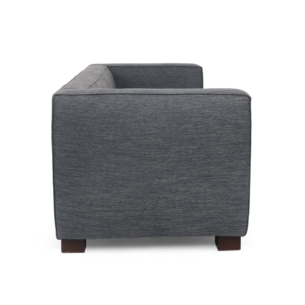 Charcoal Fabric Upholstered Loveseat W718888
