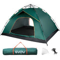4 Person Pop up Camping Tent, Green R65217