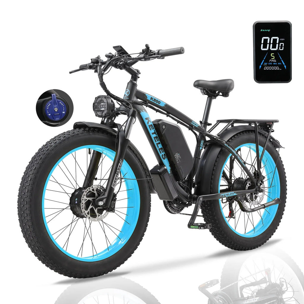 2000W 26 Fat Tire Electric Bike with 48V 23AH Removable Battery A628
