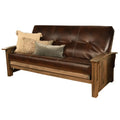 Rustic Walnut Futon with Java Brown Mattress C7108