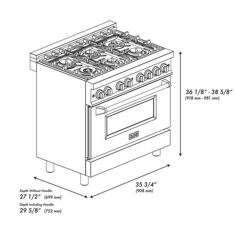 6 Burner Dual Fuel Range with Griddle Z356600