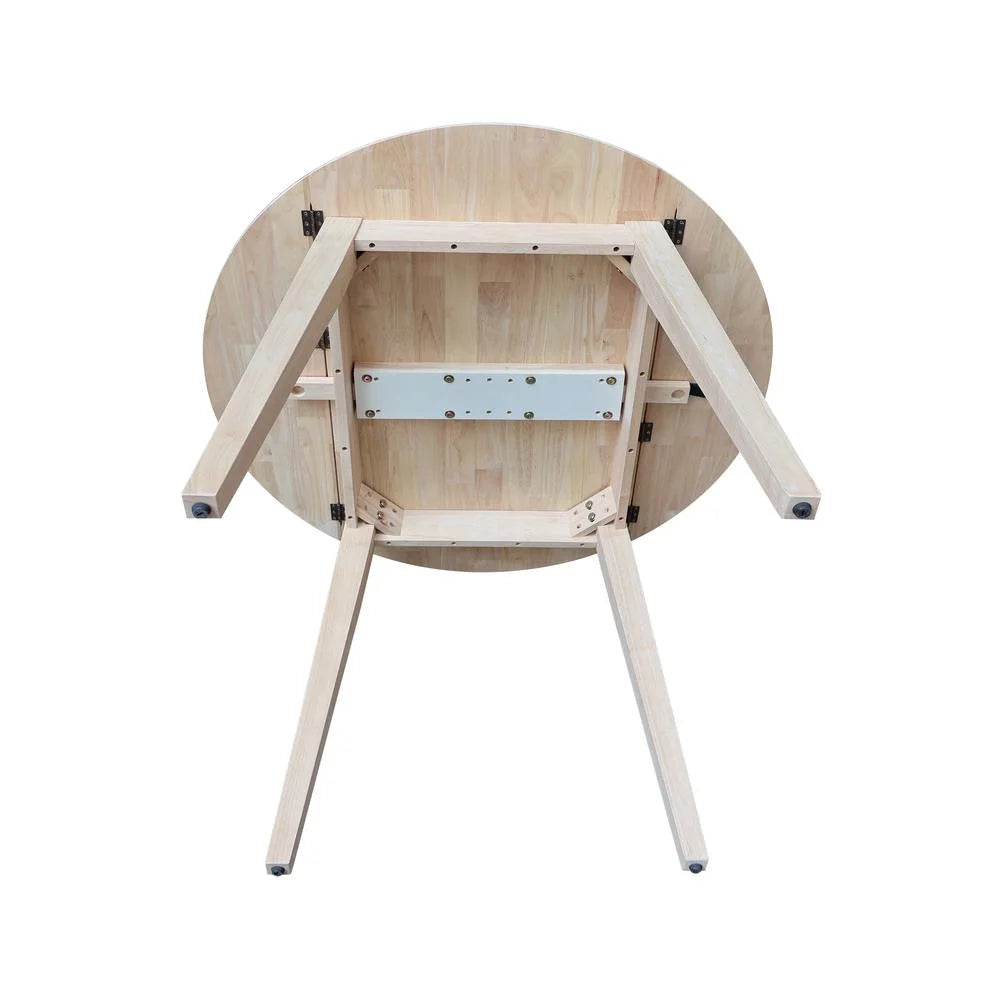 42" Round Solid Wood Dual Drop Leaf Table I6665