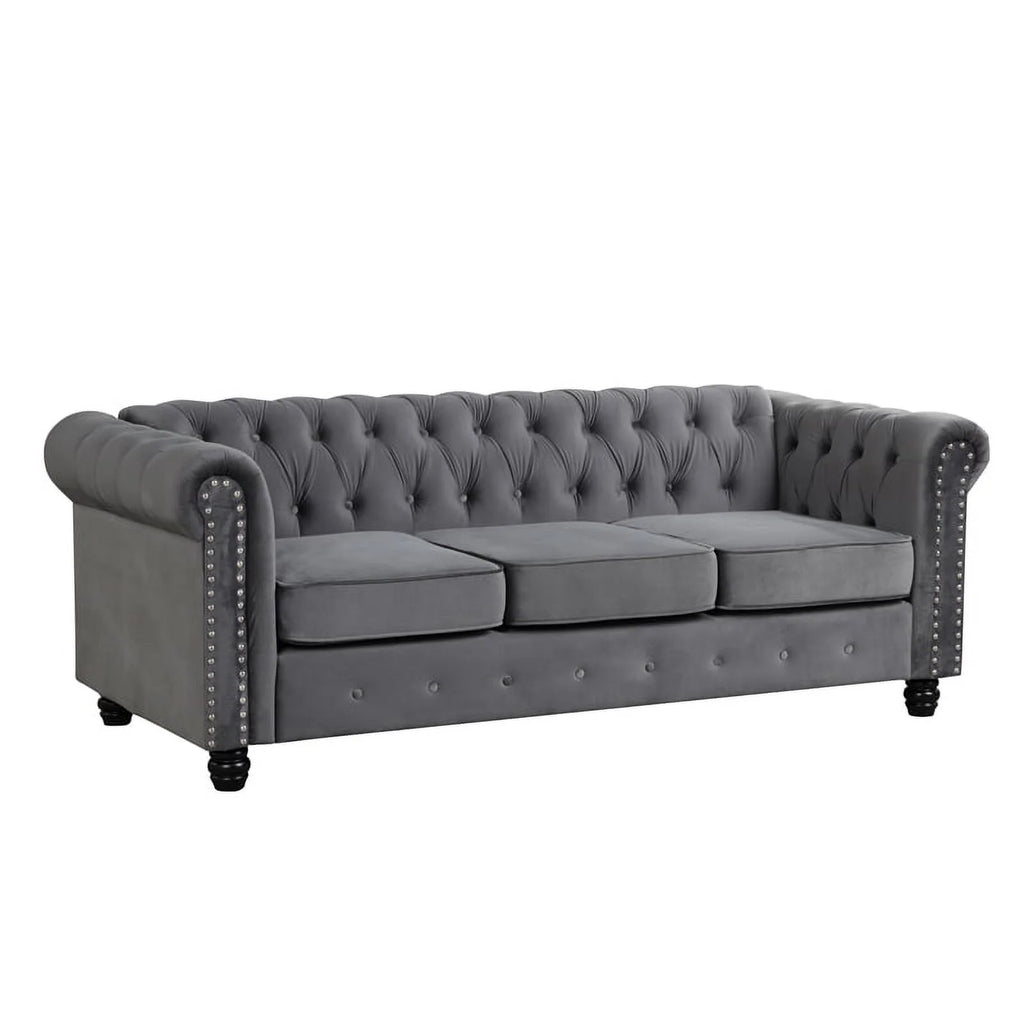 Gray Velvet Loveseat U826440