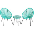 Aqua Green 3-Piece Outdoor Acapulco Chair M401