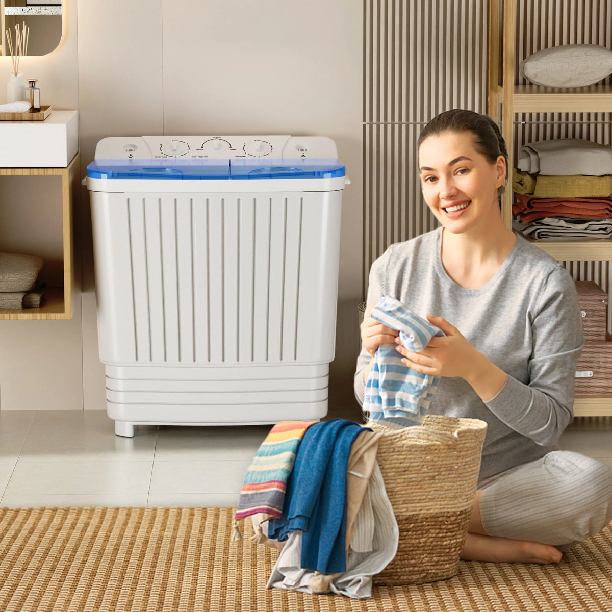 2.33 cu.ft. Twin Tub Portable Washer & Dryer Combo T3037