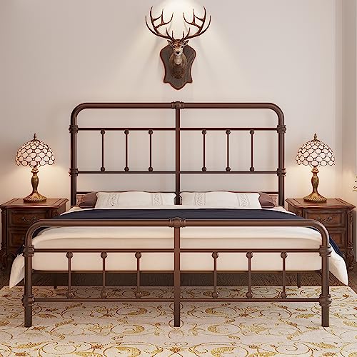King Size Metal Bed Frame with Headboard N38702