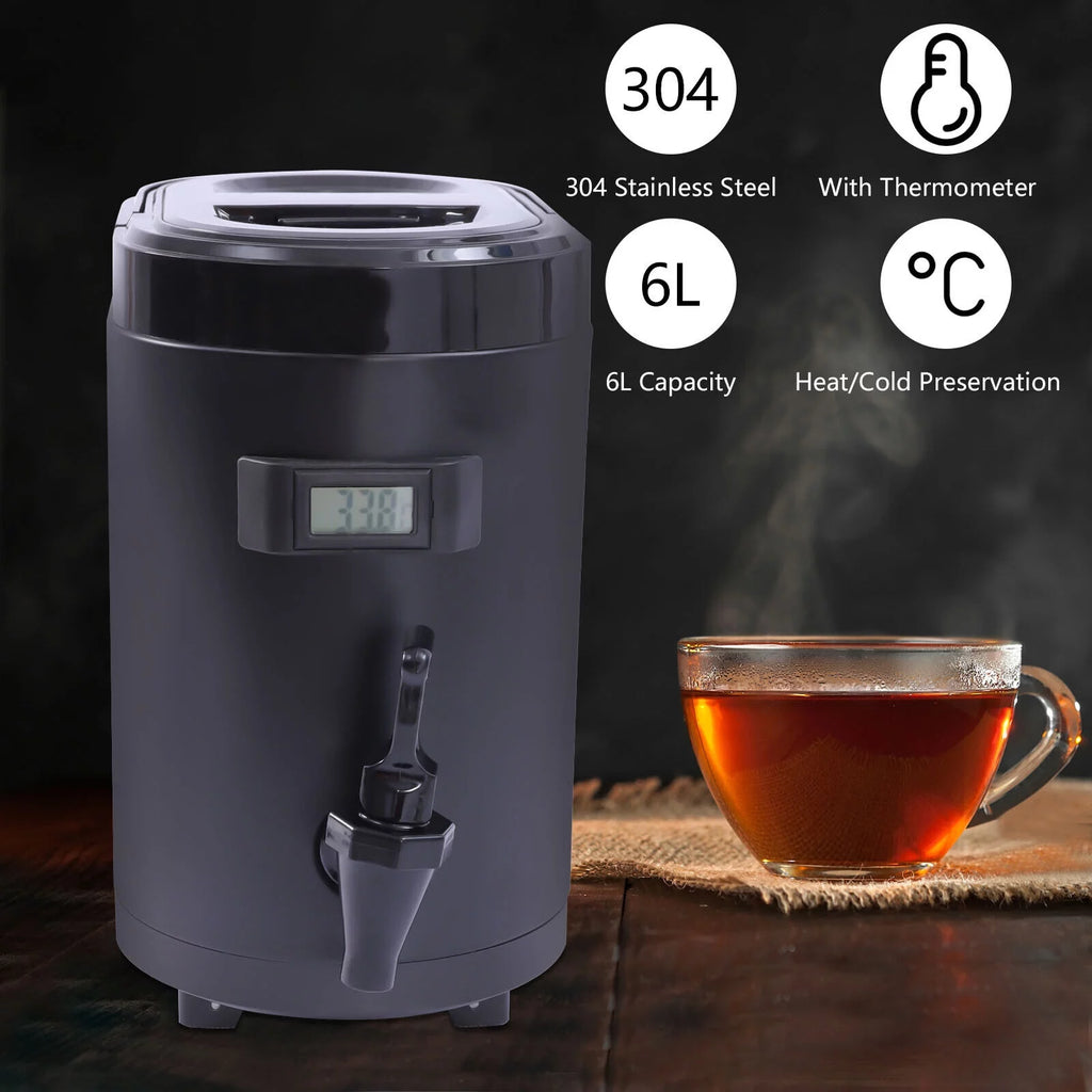 6L Stainless Steel Insulated Beverage Dispenser J7389