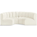 Cream Velvet Modular Sofa O540904