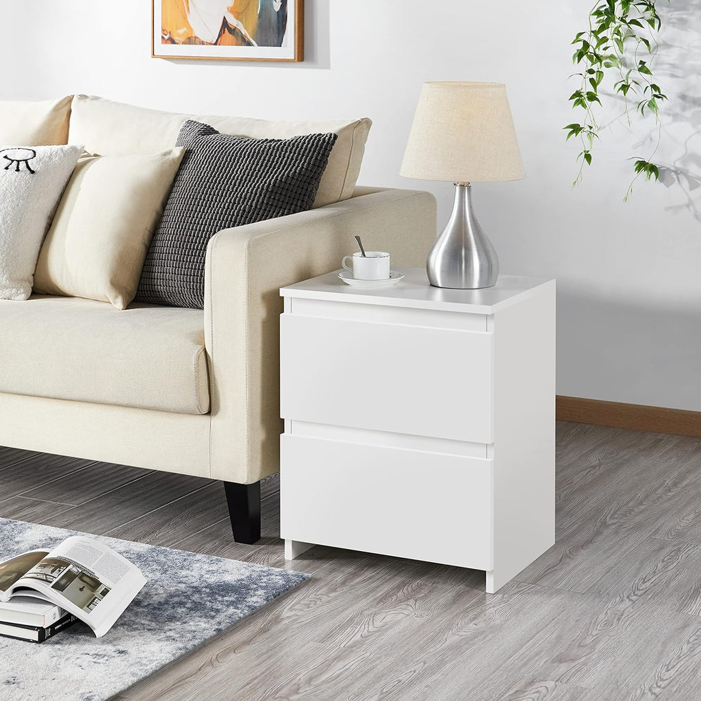 White 2-Drawer End Table M47102
