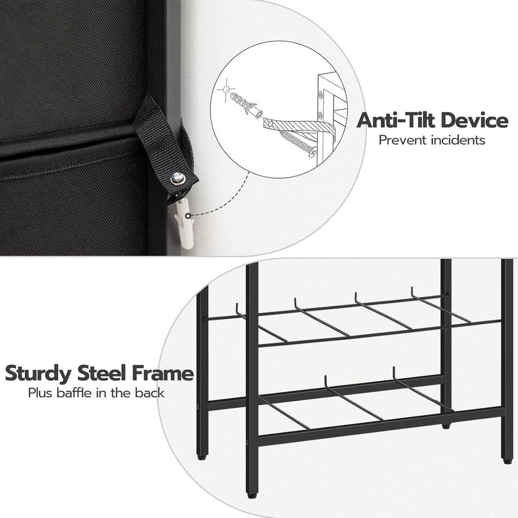 3 Drawer Steel Frame Storage Tower with Open Shelve Y1268