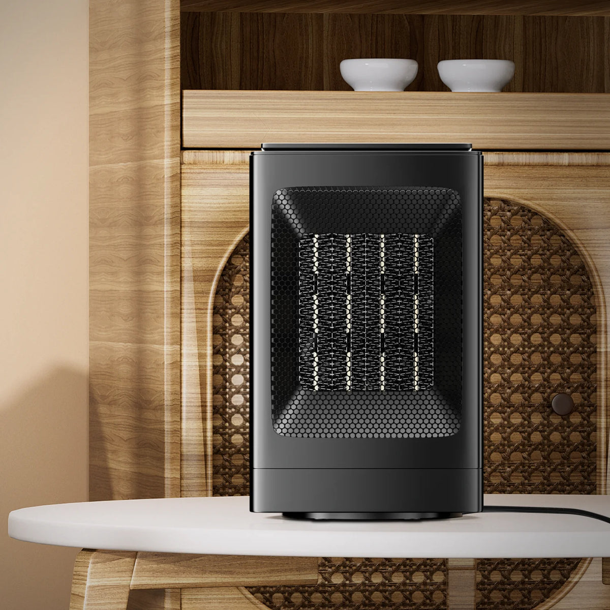 1500W PTC Electric Space Heater with Timer, Black C72849