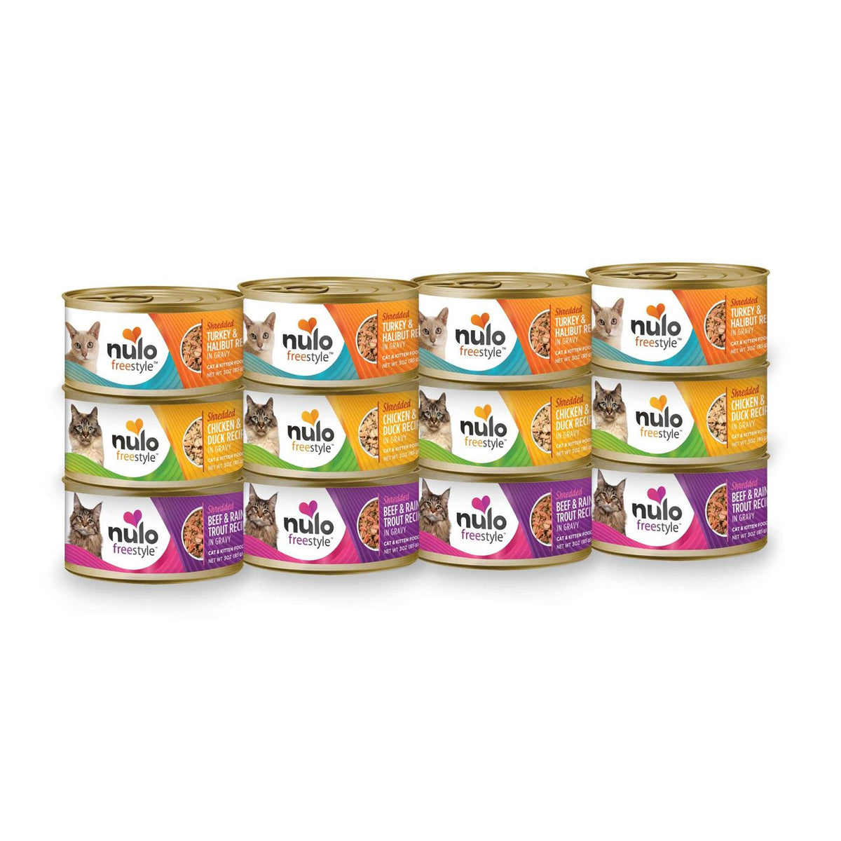 Shredded Turkey & Halibut Canned Cat Food D338286