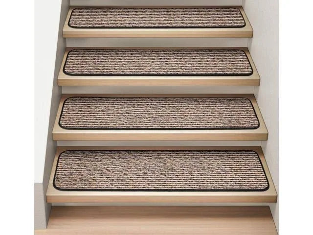 Set of 12 Black Indoor Carpet Stair Treads T886