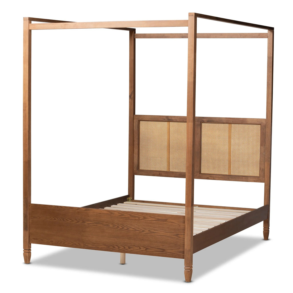 King Synthetic Rattan Canopy Bed L118865