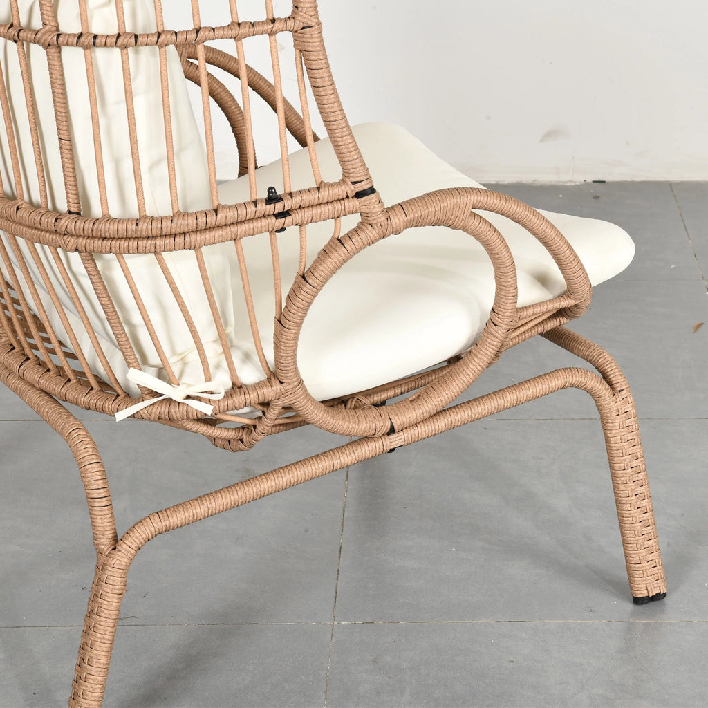 Oversized Wicker Egg Chair with Steel Frame G694990